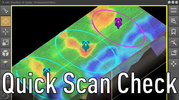 Quick Scan Check: 3D Ground Scan reveals 3 Prominent Structures