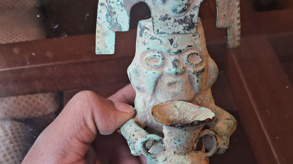 Copper Figure Recovered in Peru's Desert